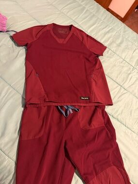 Disney Kids' Burgundy Short-Sleeve Pajama Set